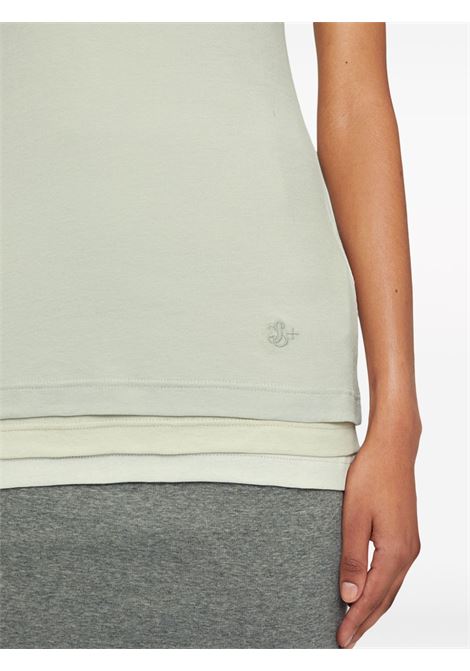 Grey, beige and white layered cotton tank top Jil sander - women JIL SANDER | J40FV0106JTN356961